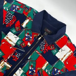 Vintage Lavon Sport Golf‎ Print Jacket Windbreaker Patterned 90s Womens Medium